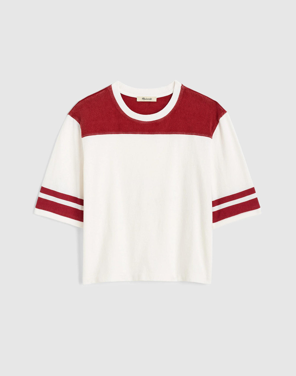 The Relaxed Varsity Tee in Vintage Jersey Varsity Red | Madewell