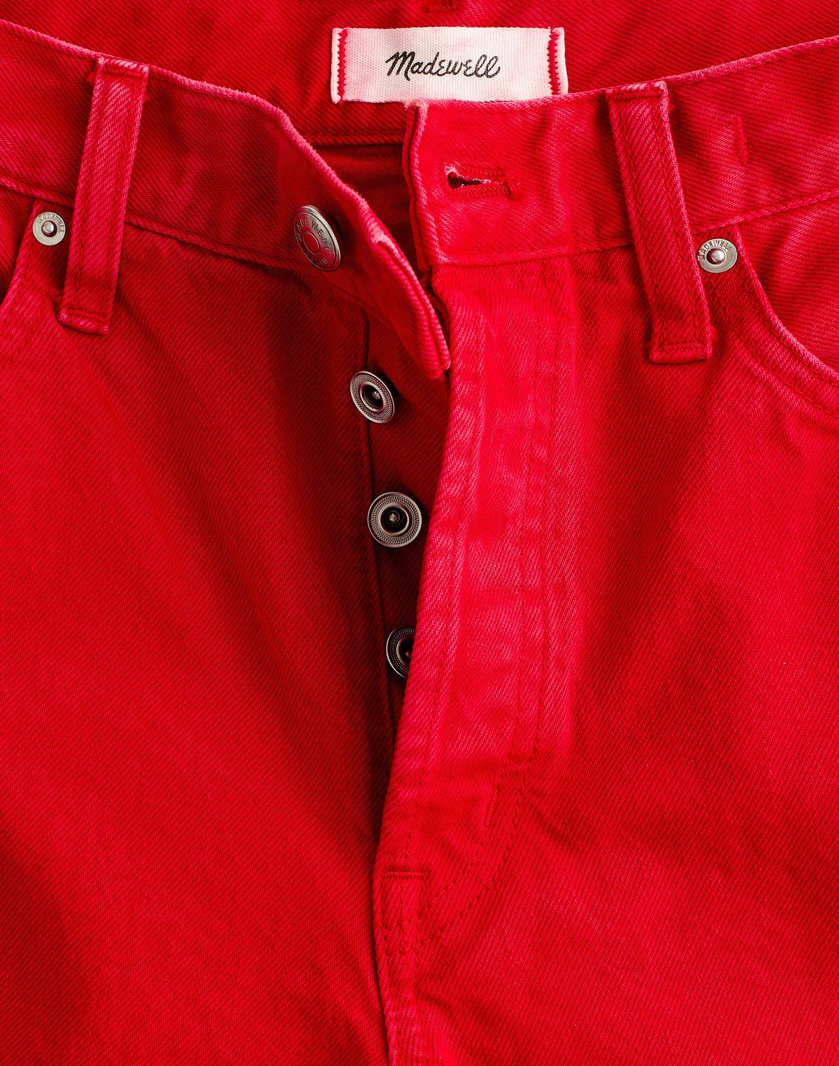 Low-Slung Baggy Crop Jean Varsity Red | Madewell