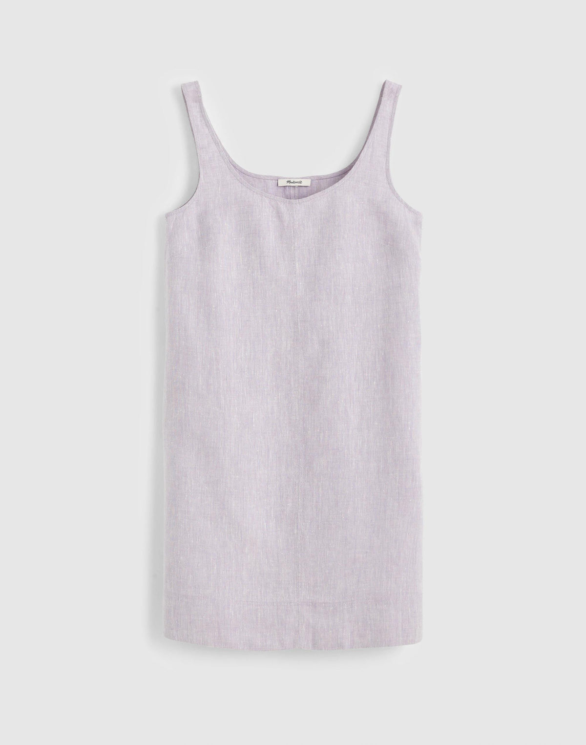 Scoopneck Mini Shift Dress in 100% Linen Lilac Chambray | Madewell