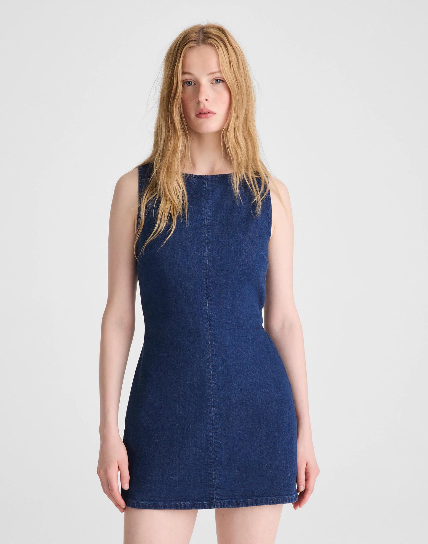 Denim Boatneck Skort Romper Nostalgic Blue | Madewell