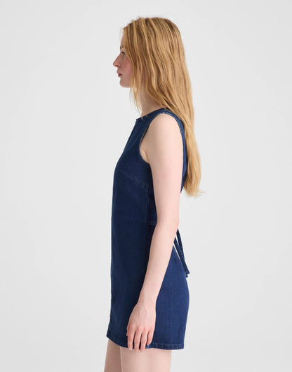 Denim Boatneck Skort Romper Nostalgic Blue | Madewell