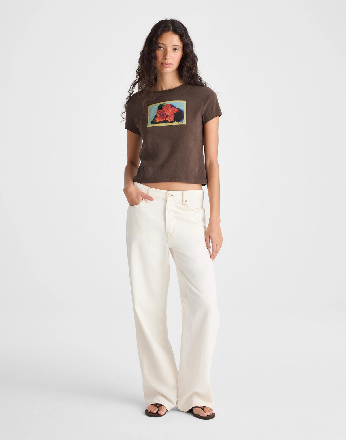 The Relaxed Baby Tee in Vintage Jersey Tropical Graphic Print | Madewell