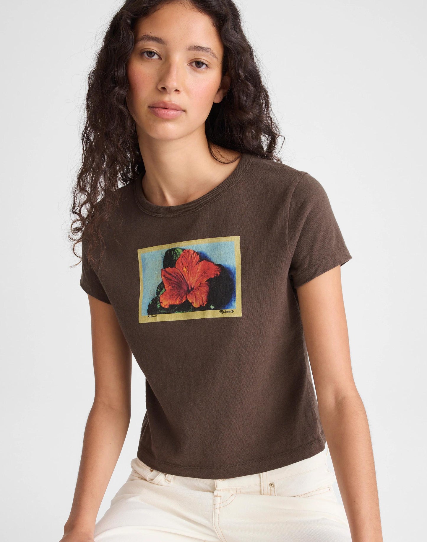 The Relaxed Baby Tee in Vintage Jersey Tropical Graphic Print | Madewell
