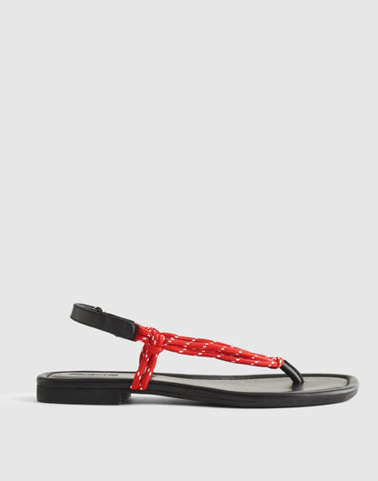 The Aliyah Thong Sandal in Paracord Festival Red | Madewell