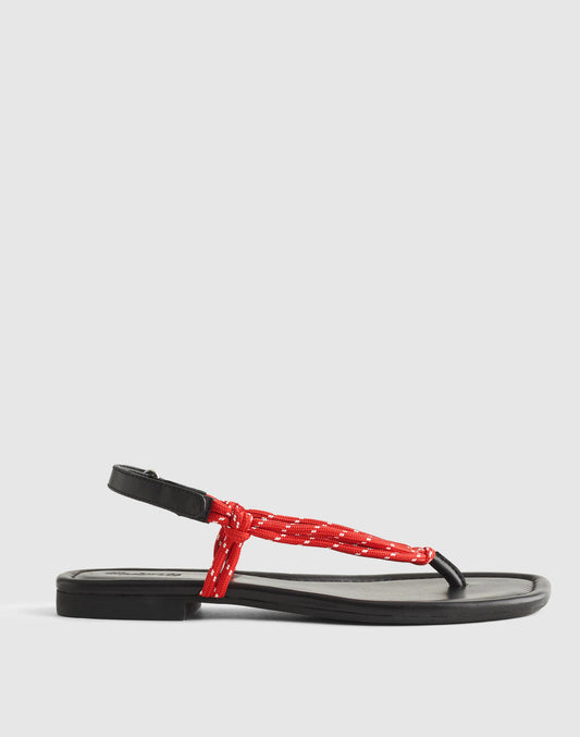 The Aliyah Thong Sandal in Paracord Festival Red | Madewell
