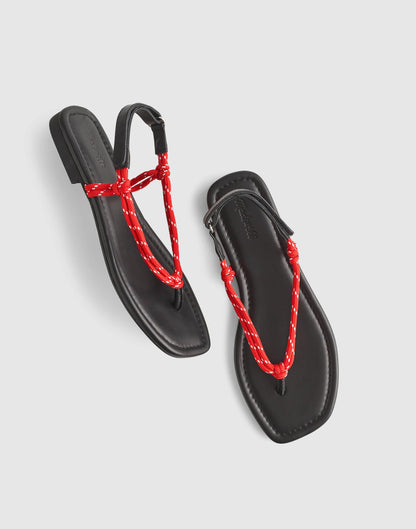 The Aliyah Thong Sandal in Paracord Festival Red | Madewell