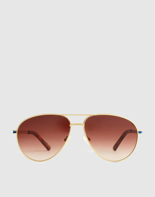 The Leni Aviator Sunglasses Dark Brown | Madewell