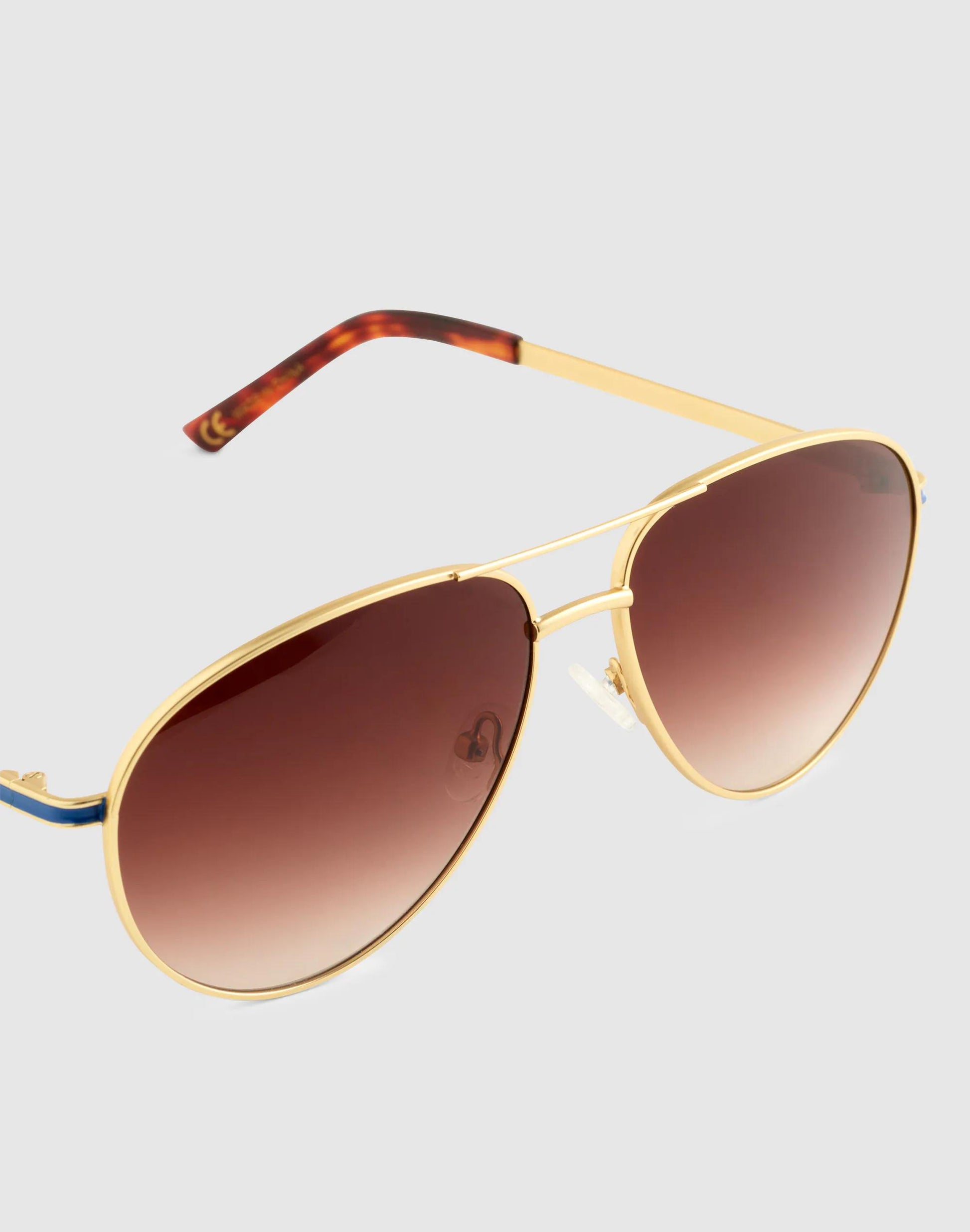 The Leni Aviator Sunglasses Dark Brown | Madewell