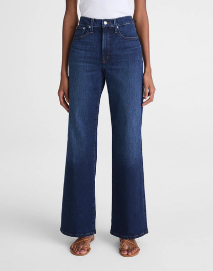 The Wide-Leg Jean in Super Stretch Denim Deep Ocean Wash | Madewell