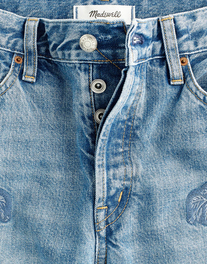 Low-Slung Baggy Crop Jean Worn Mid Indigo | Madewell