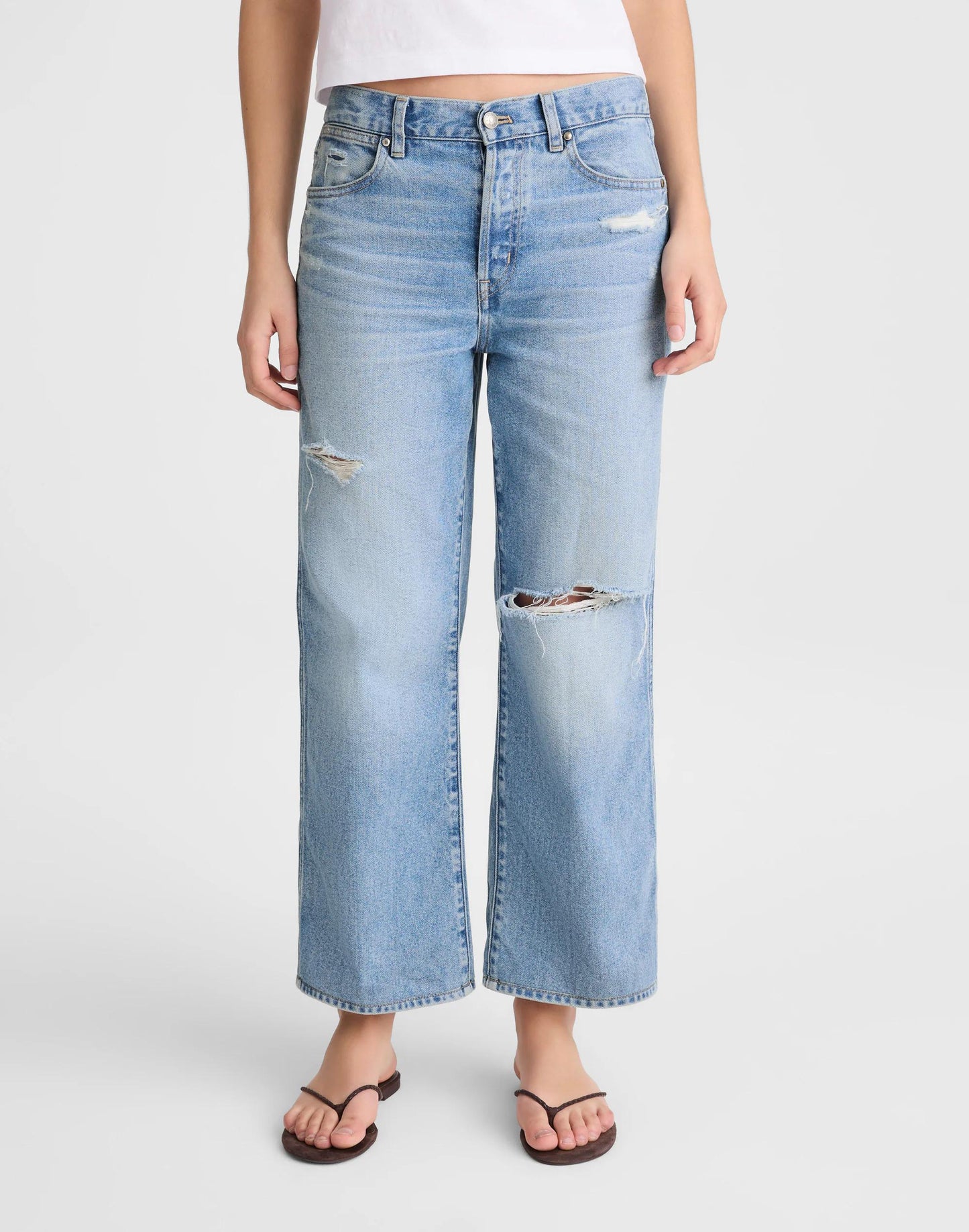 Low-Slung Baggy Crop Jean Larson Wash | Madewell