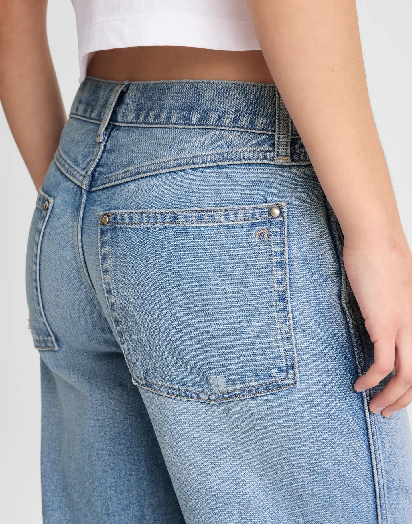Low-Slung Baggy Crop Jean Larson Wash | Madewell