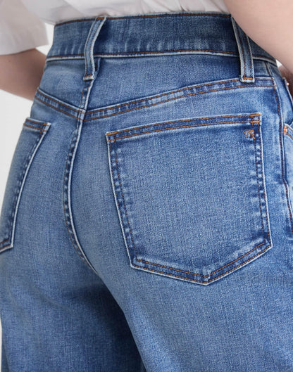 The Wide-Leg Crop Jean in Super Stretch Denim Oneida Wash | Madewell