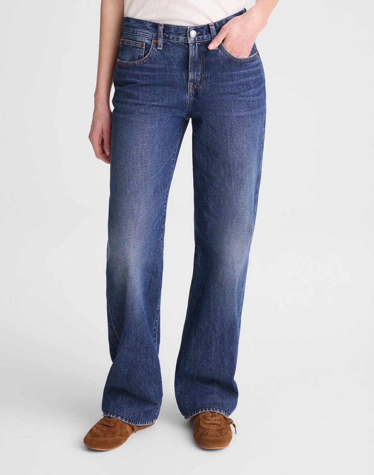 The Low-Rise Loose Jean Midnight Waters Wash | Madewell