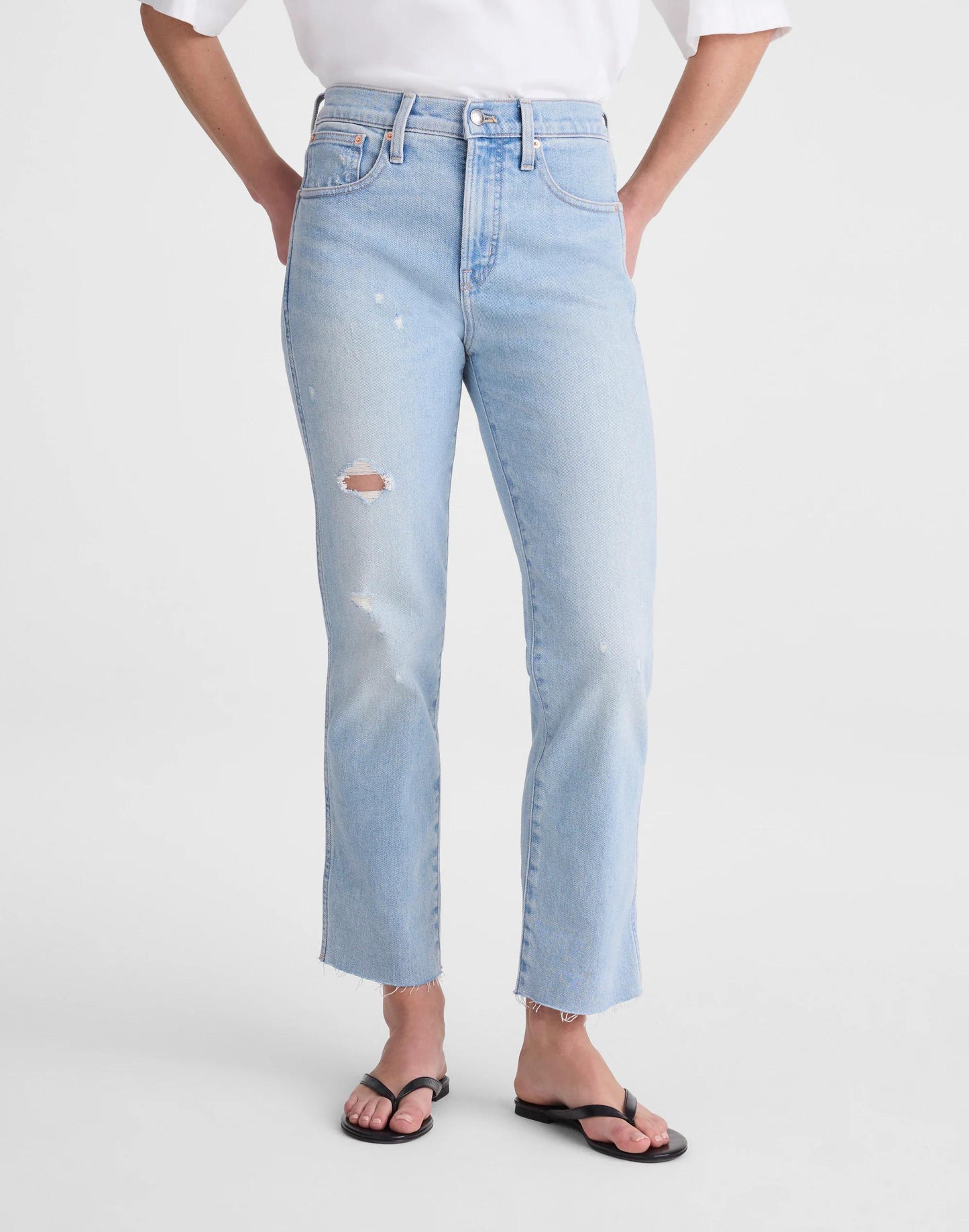 The Longline Straight Crop Jean Foster Wash | Madewell