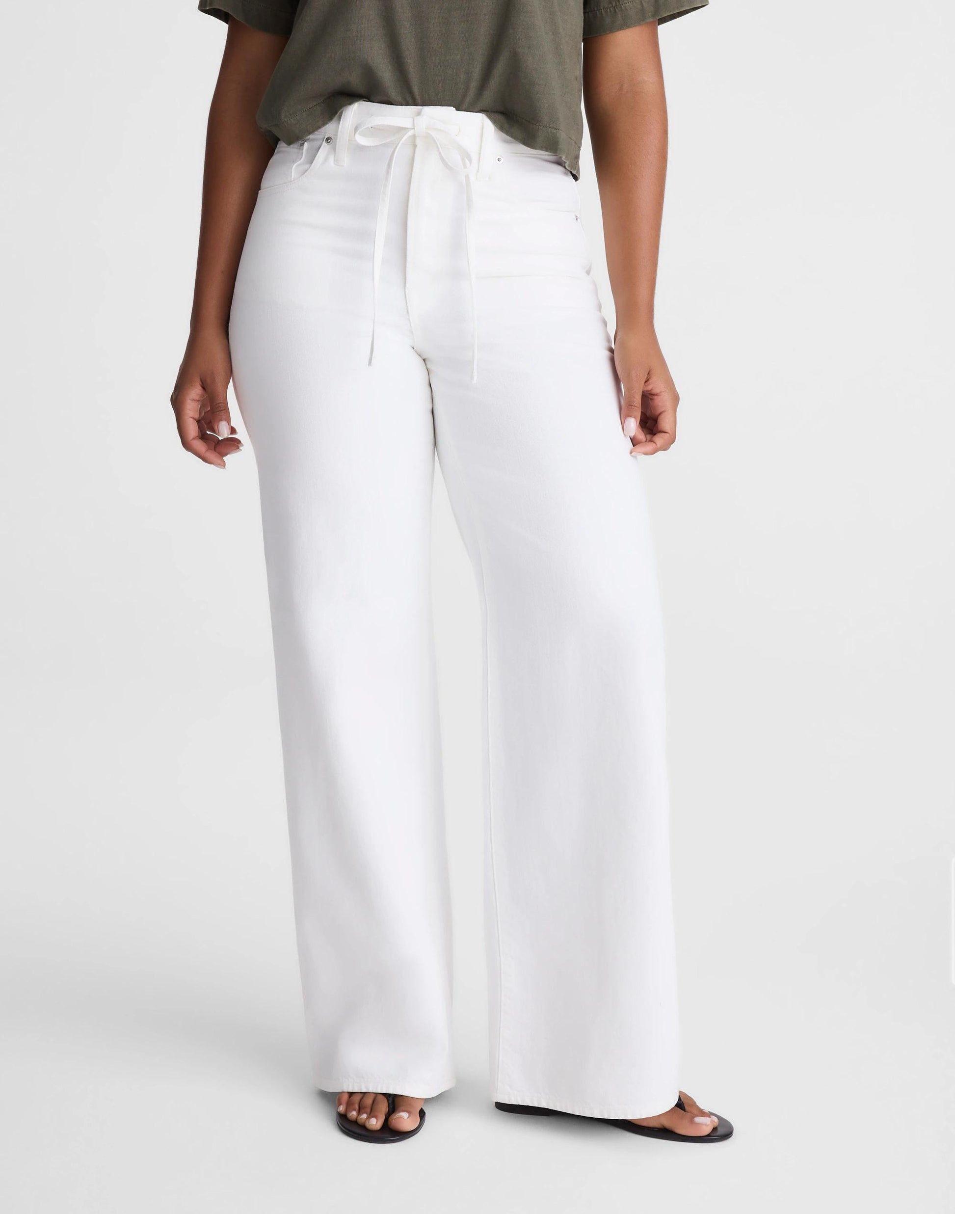 The Curvy Ultimate Wide-Leg Jean Tile White | Madewell