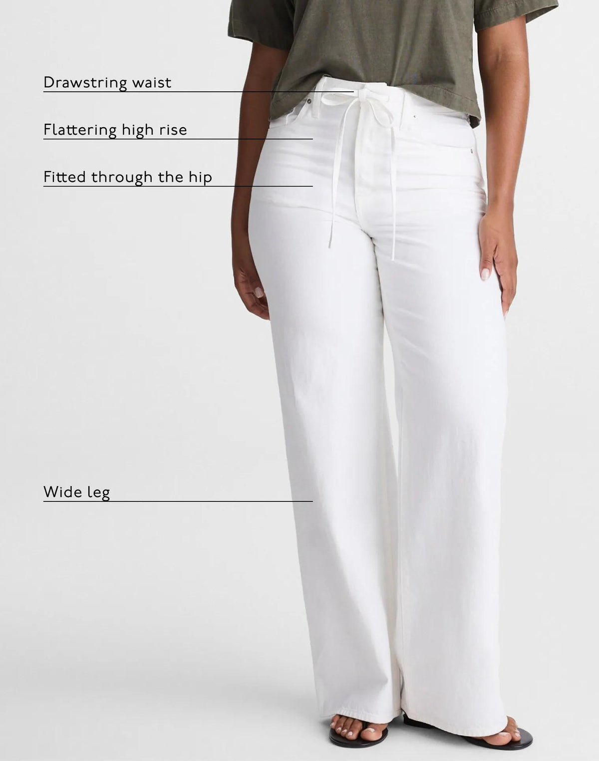 The Curvy Ultimate Wide-Leg Jean Tile White | Madewell