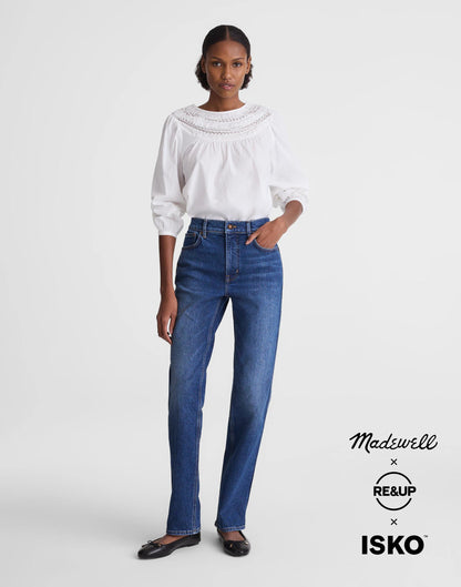 Circular Longline Straight Jean Storm Cloud Wash | Madewell