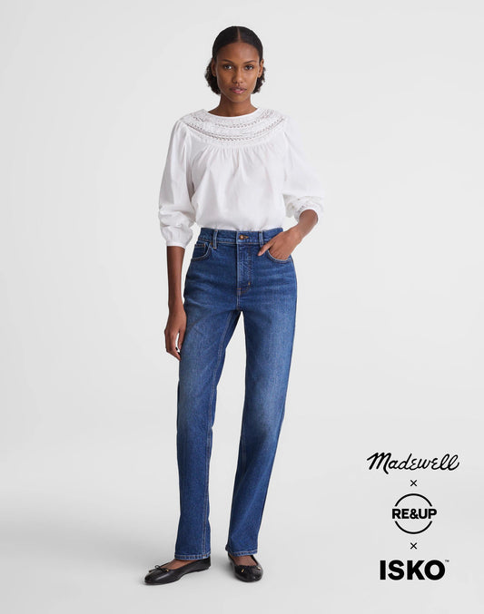 Circular Longline Straight Jean Storm Cloud Wash | Madewell