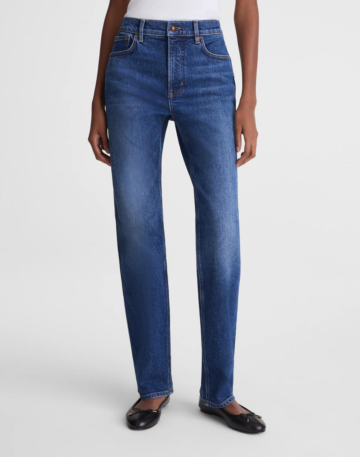 Circular Longline Straight Jean Storm Cloud Wash | Madewell