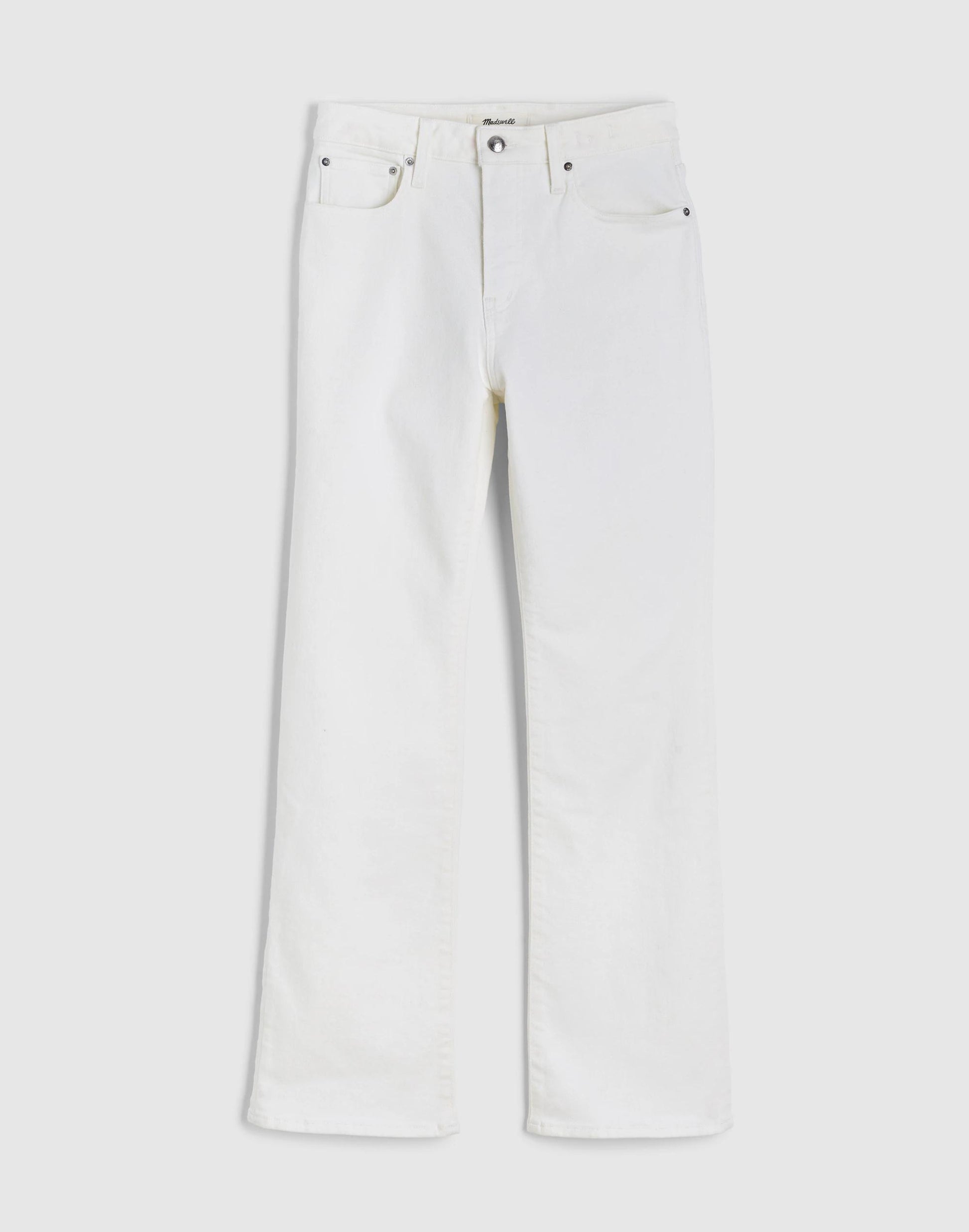 The Curvy Flare Crop Jean in Super Stretch Denim Tile White | Madewell