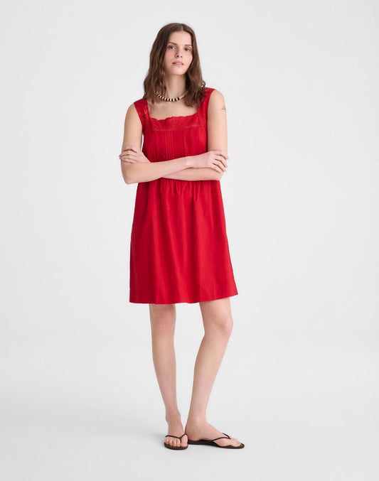 The Sophie Mini Dress Varsity Red | Madewell