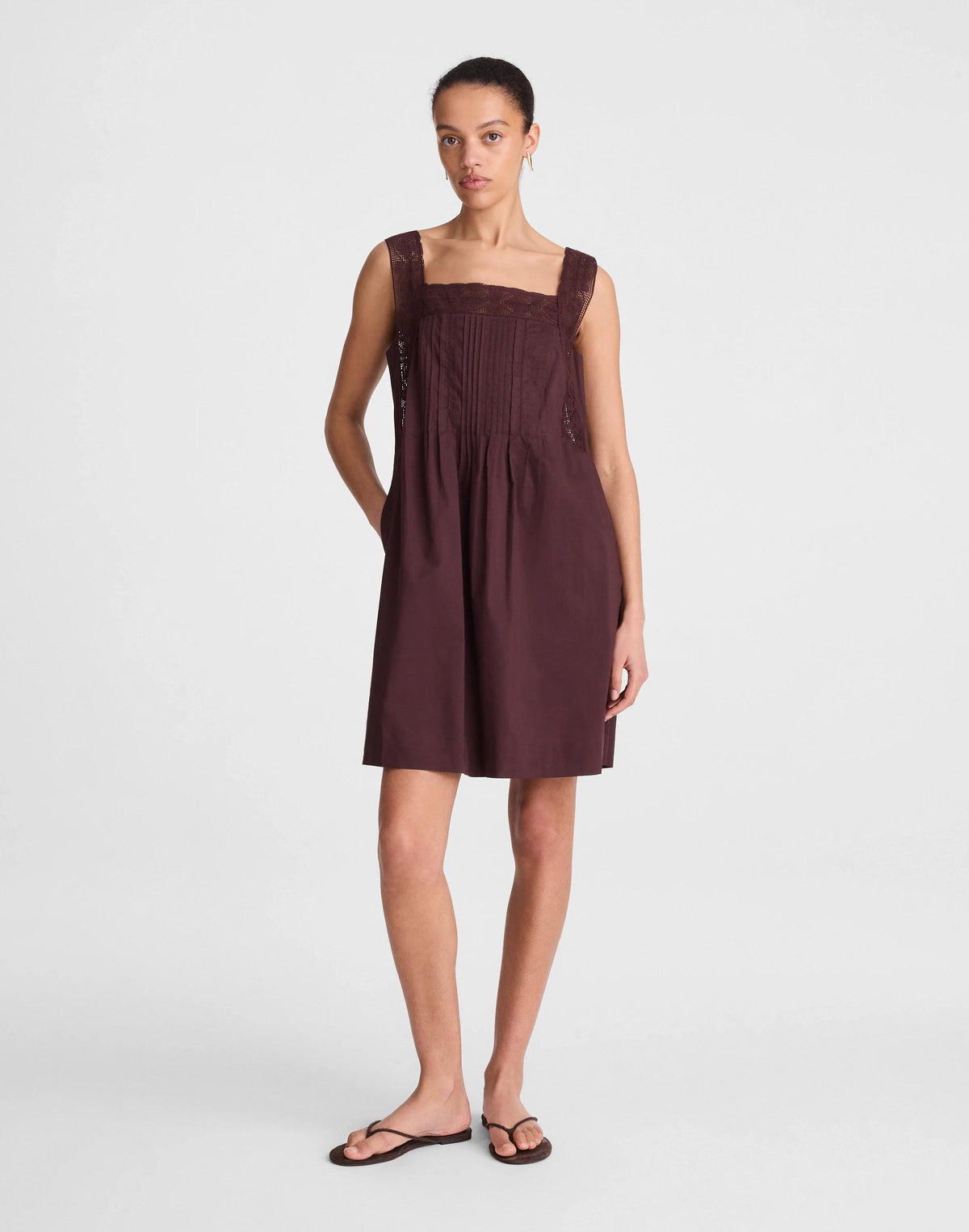 The Sophie Mini Dress Burnt Cocoa | Madewell