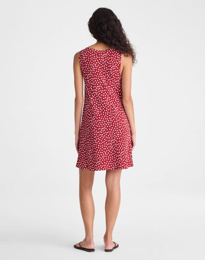 Boatneck Sleeveless Mini Dress Red Currant | Madewell