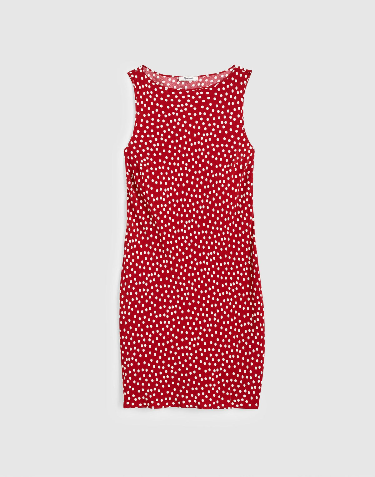 Boatneck Sleeveless Mini Dress Red Currant | Madewell