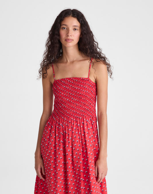 The Peyton Midi Dress Enamel Red | Madewell