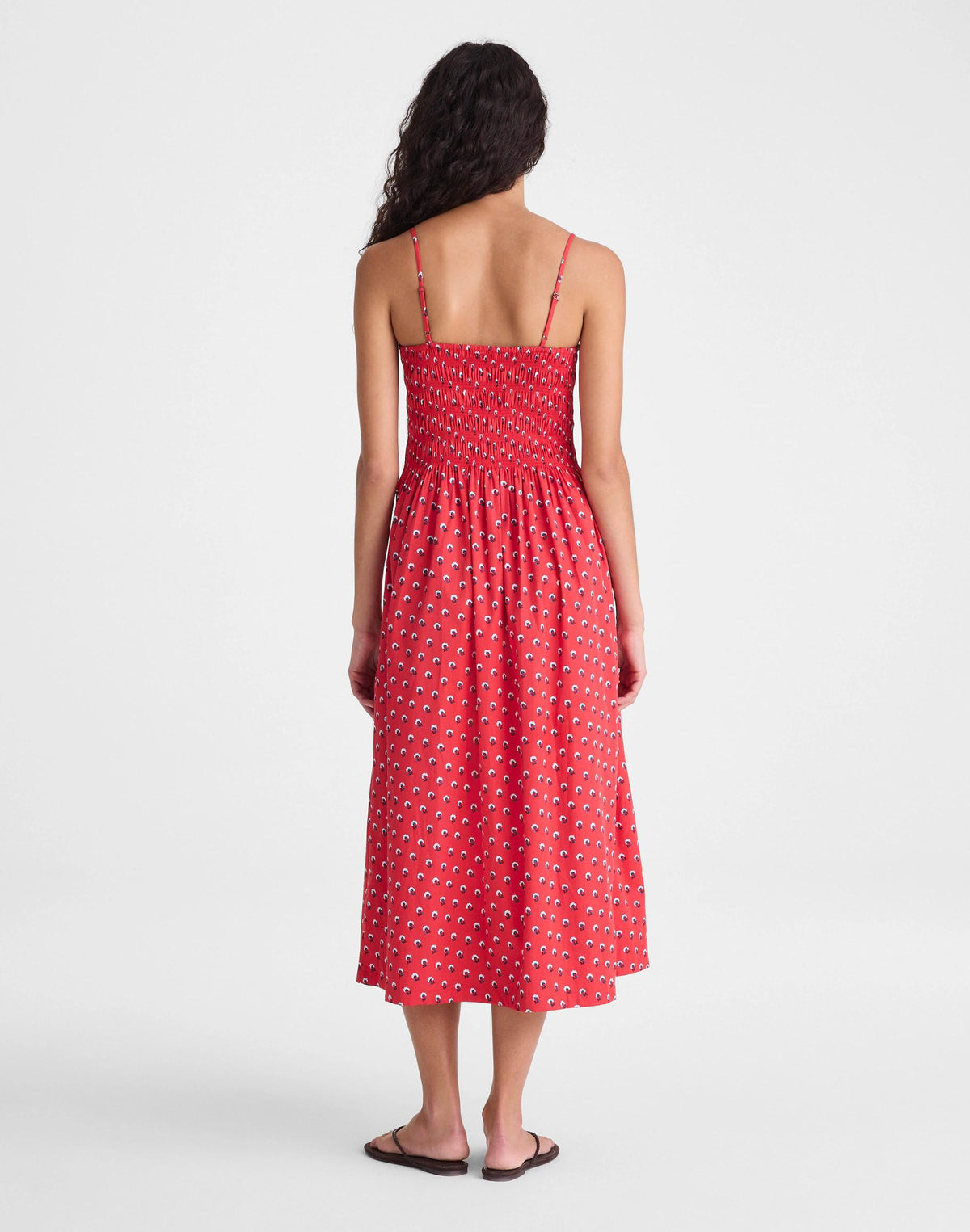 The Peyton Midi Dress Enamel Red | Madewell