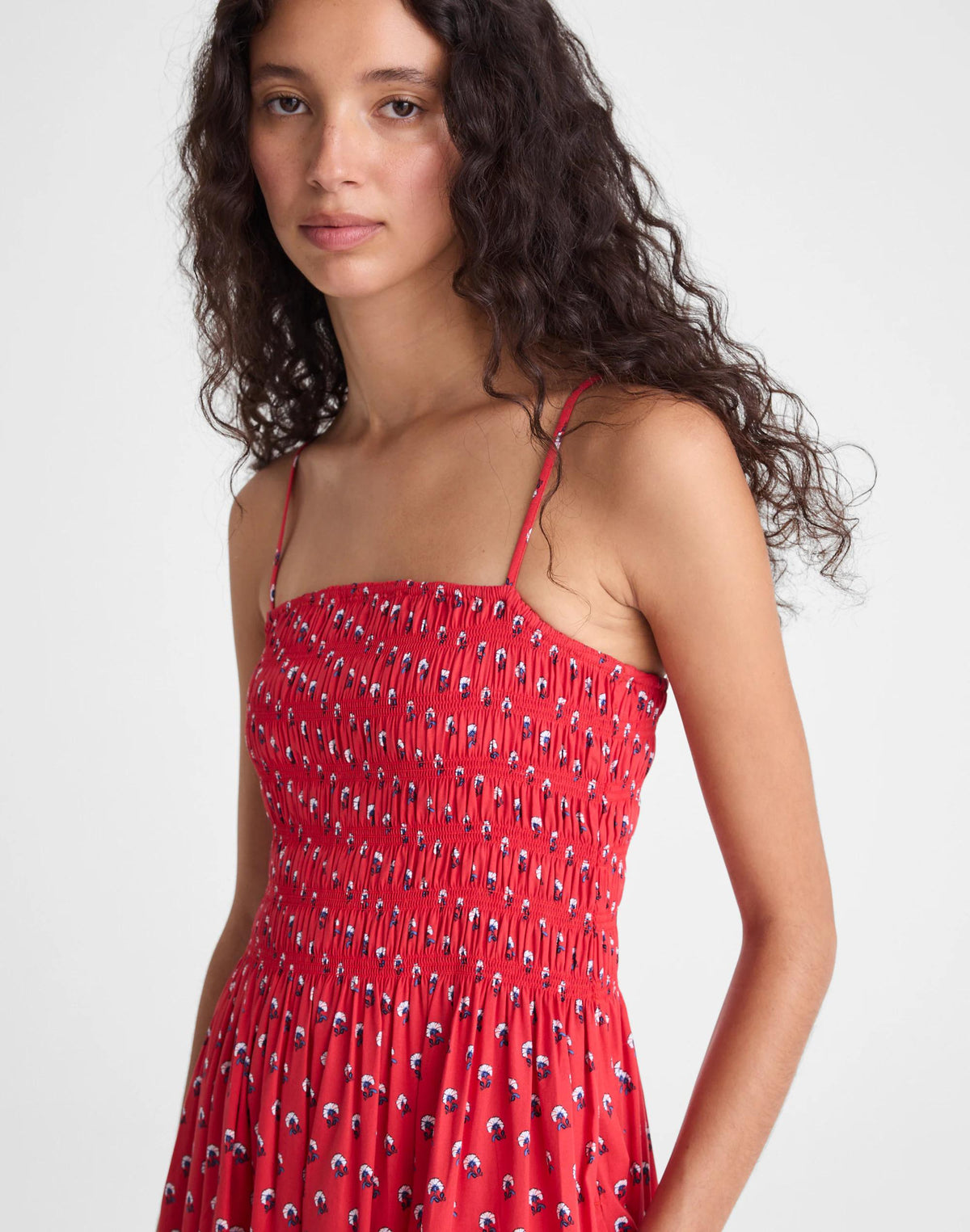 The Peyton Midi Dress Enamel Red | Madewell
