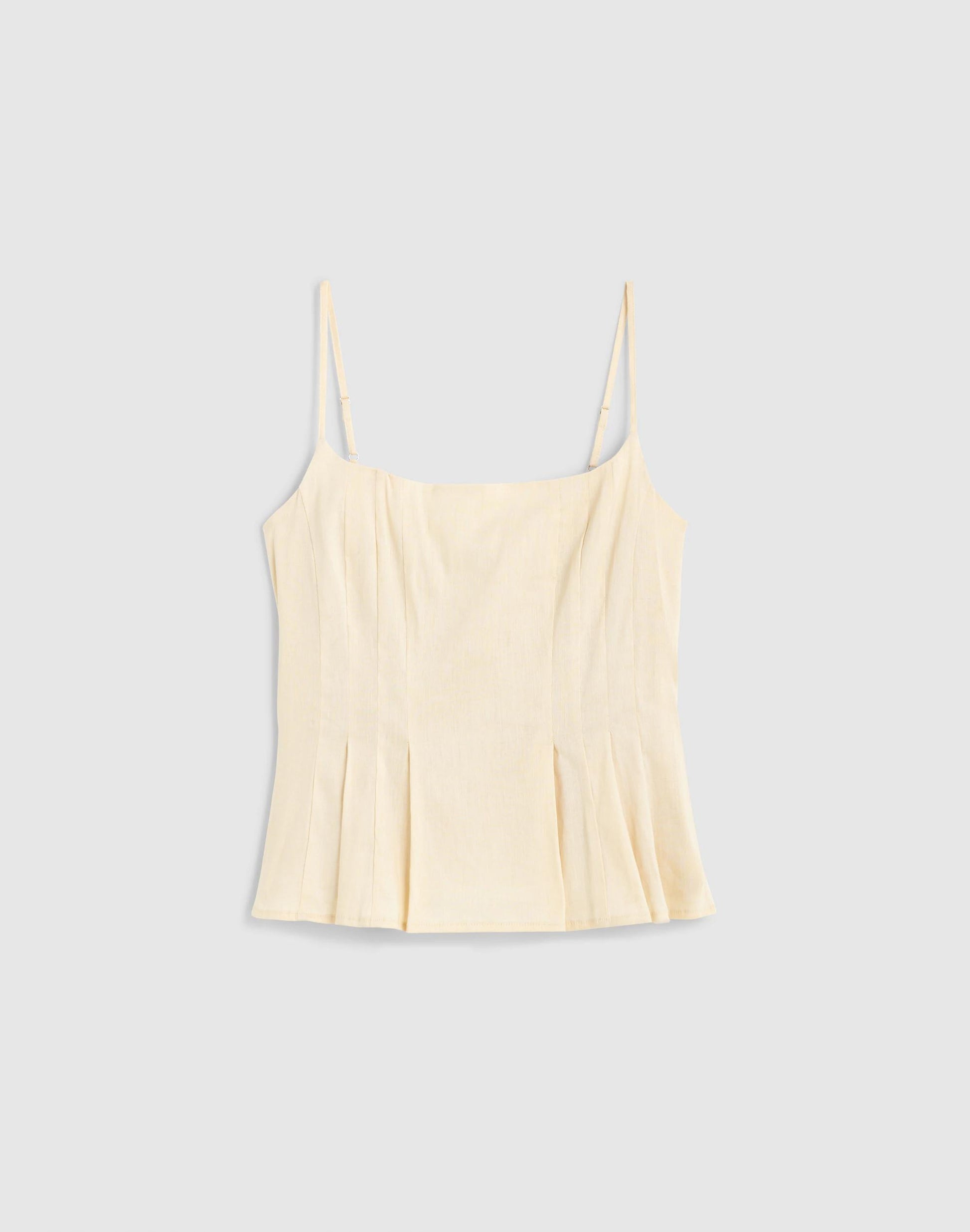 Darted Peplum Cami Top Vanilla | Madewell