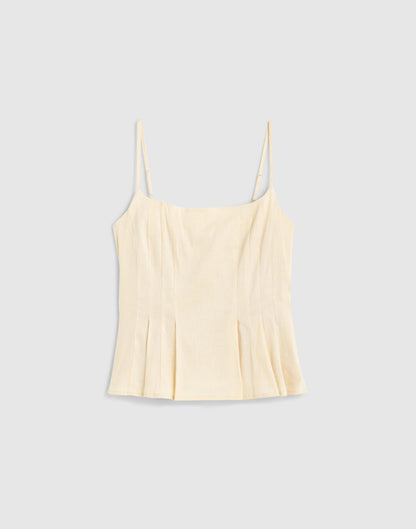 Darted Peplum Cami Top Vanilla | Madewell