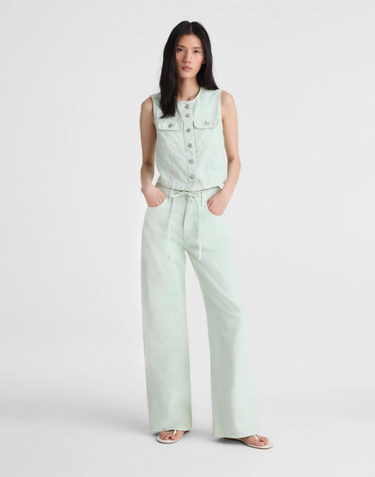 Madewell x Shopbop Airy Denim Crop Vest Storied Sea | Madewell
