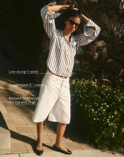 The V-Waist Bermuda Short Tile White | Madewell