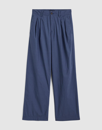 The Everyday Trouser in Poplin Petrol Navy | Madewell