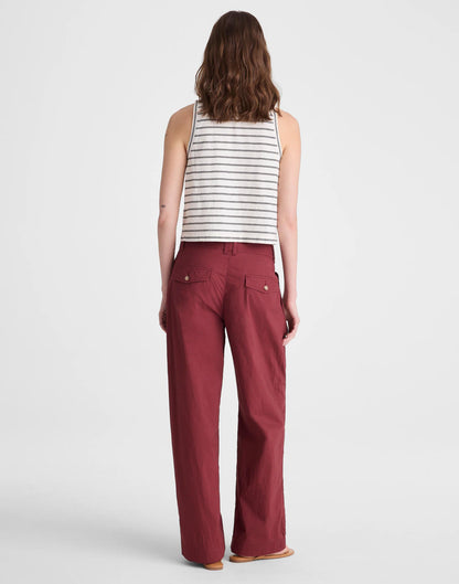 The Everyday Trouser in Poplin Dusty Merlot | Madewell