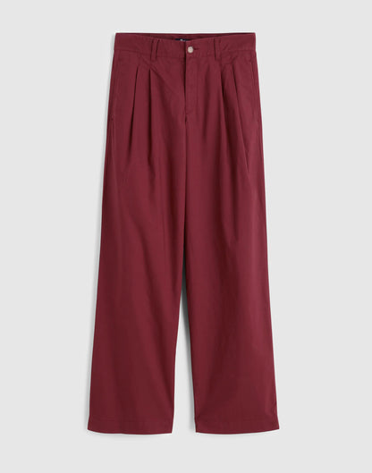 The Everyday Trouser in Poplin Dusty Merlot | Madewell