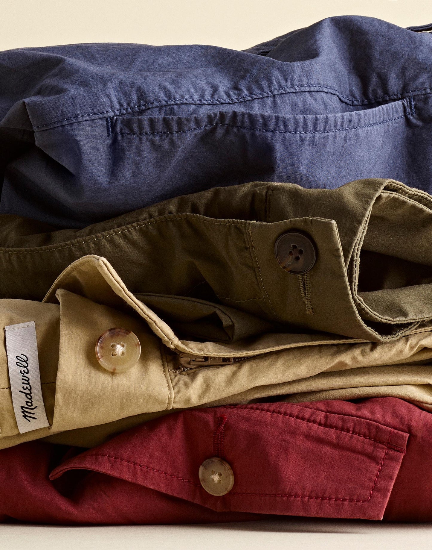 The Everyday Trouser in Poplin Dusty Merlot | Madewell