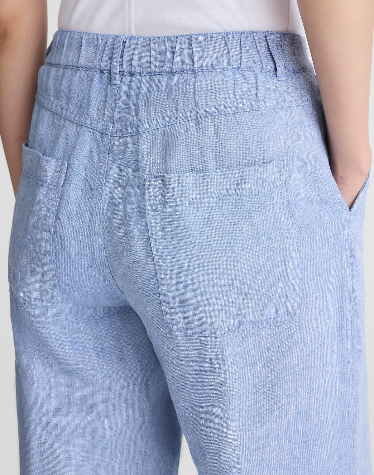 The Zoe Relaxed Straight Pant in 100% Linen Sunfaded Blue | Madewell