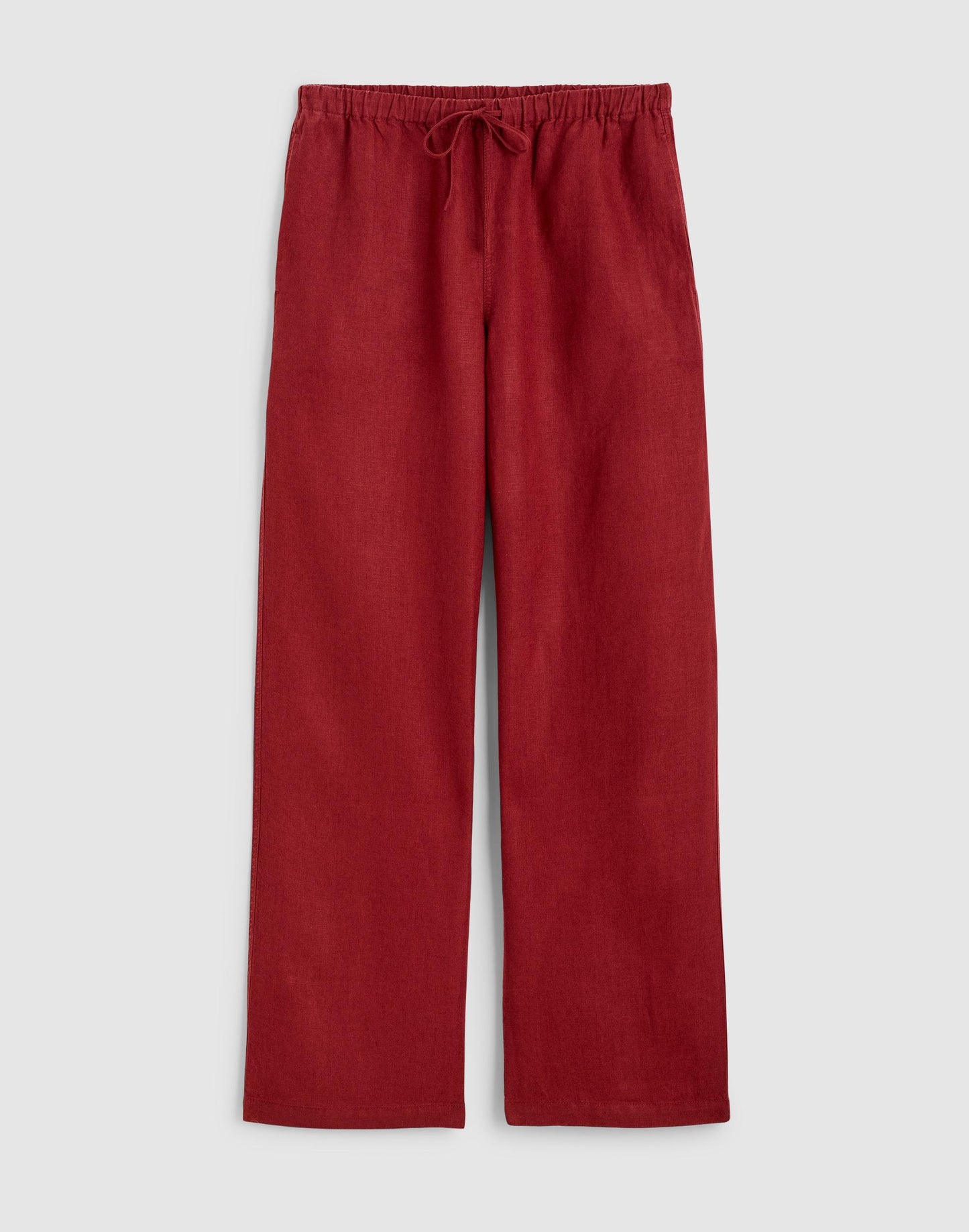Pull-On Pants in 100% Linen Dusty Merlot | Madewell
