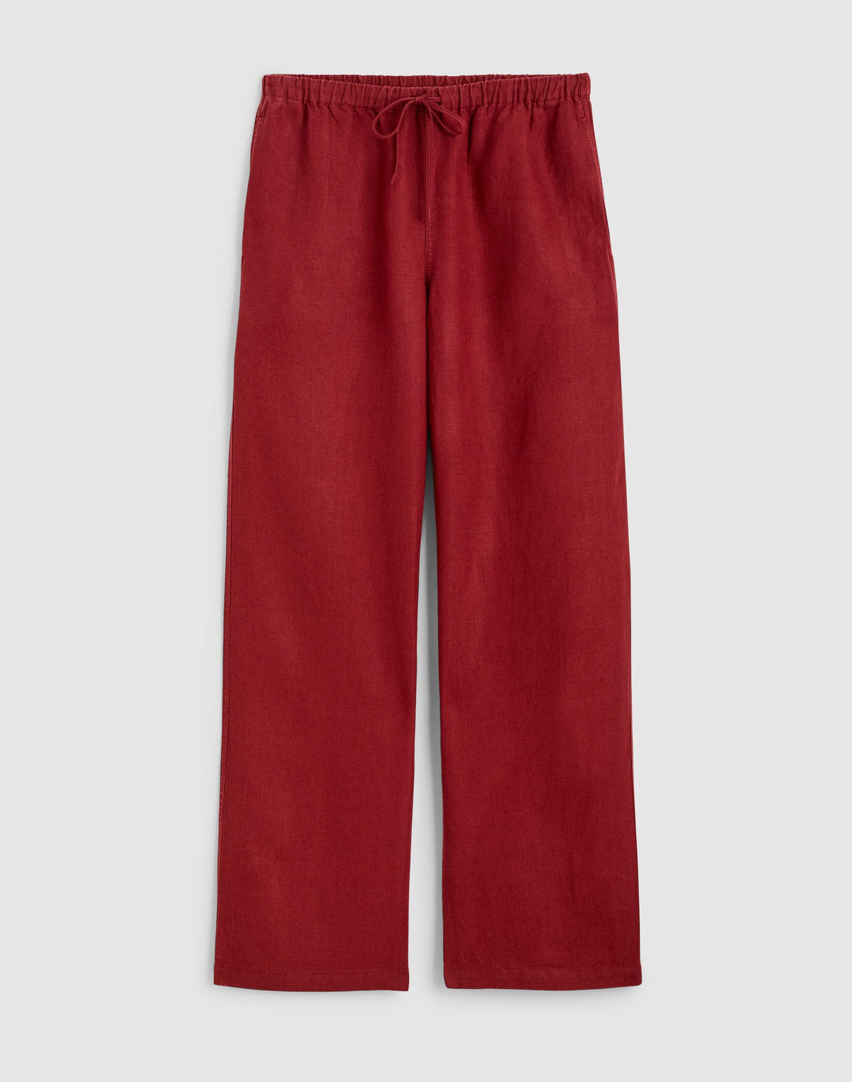 Pull-On Pants in 100% Linen Dusty Merlot | Madewell