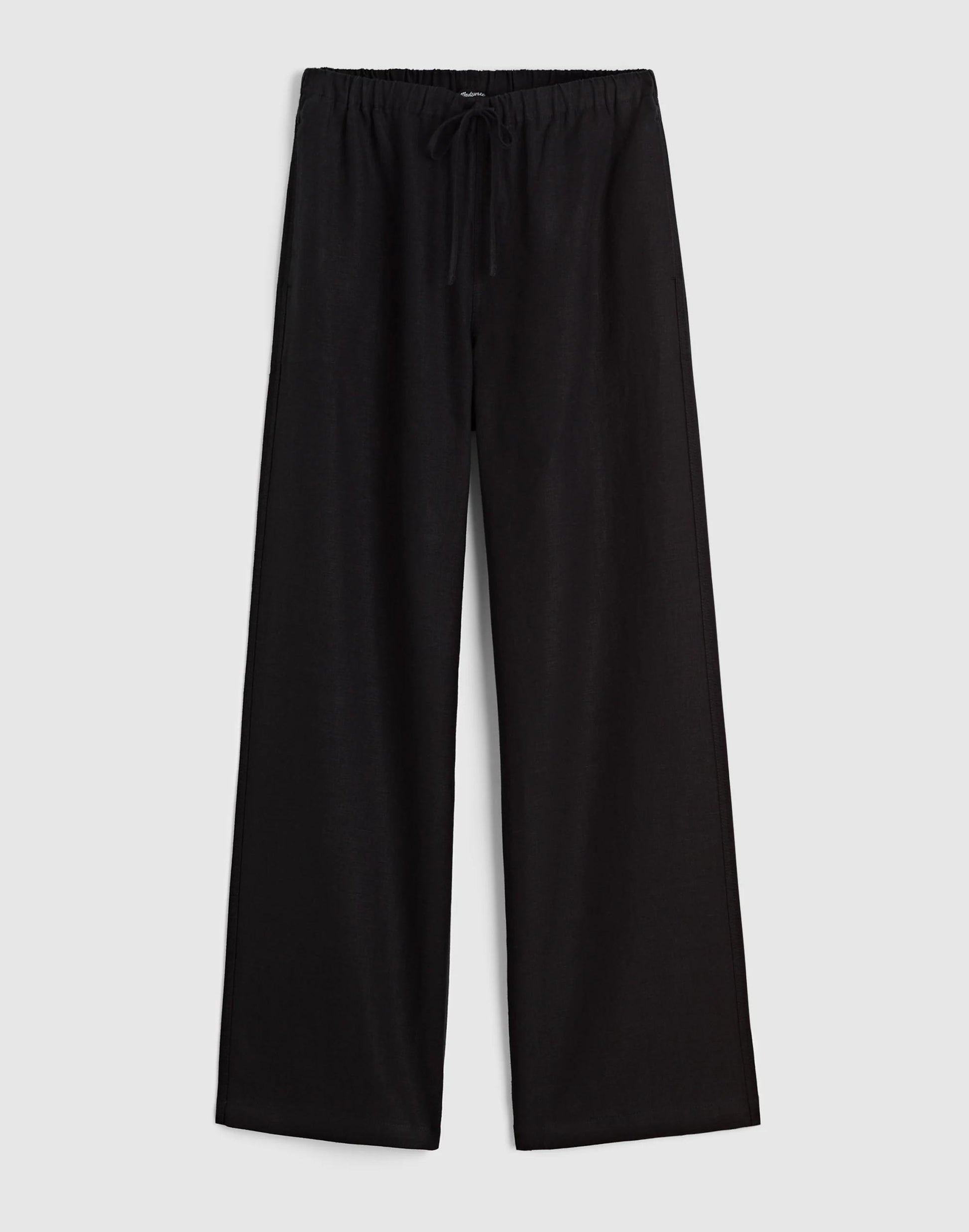 Pull-On Pants in 100% Linen Jet Black | Madewell