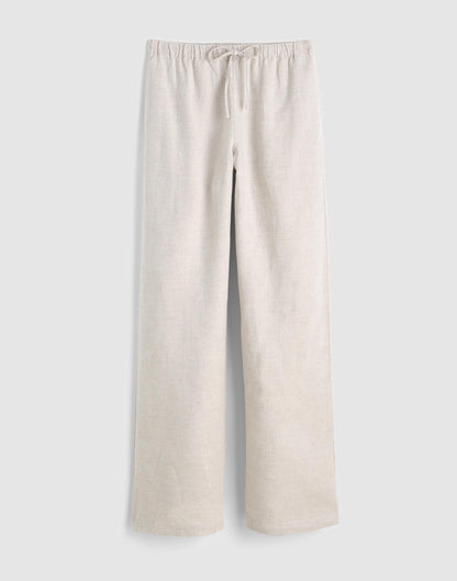 Pull-On Pants in 100% Linen Oat | Madewell