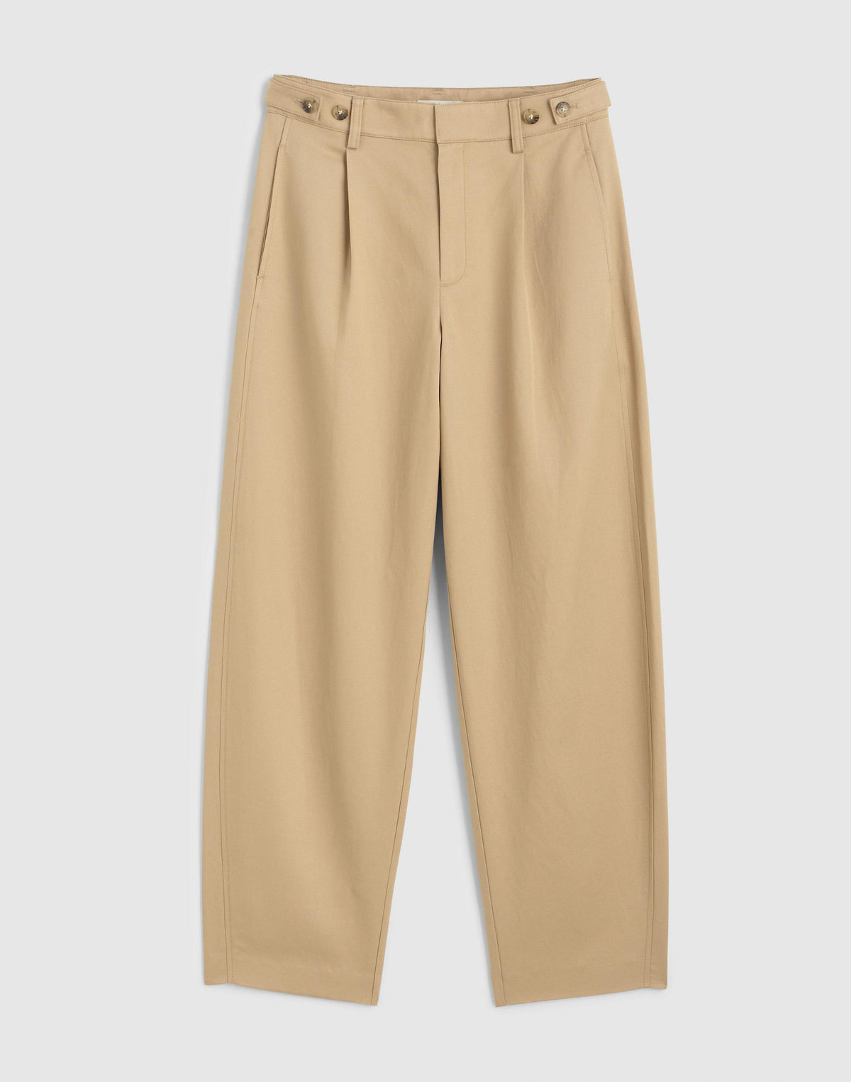 The Barrel-Leg Pant in Drapey Twill Bright Fawn | Madewell