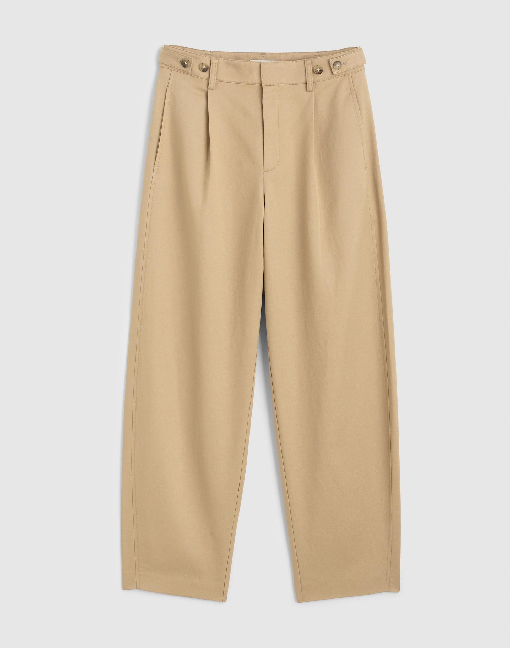 The Barrel-Leg Pant in Drapey Twill Bright Fawn | Madewell