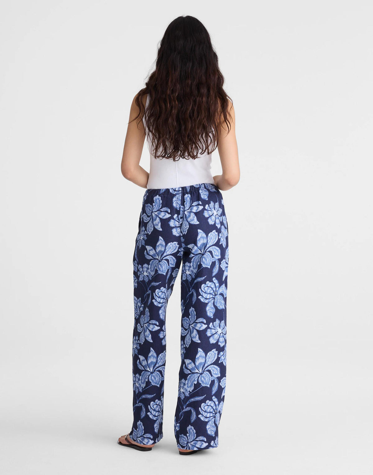 Pull-On Pants in 100% Linen Classic Indigo | Madewell