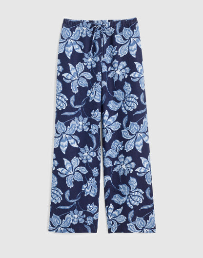 Pull-On Pants in 100% Linen Classic Indigo | Madewell