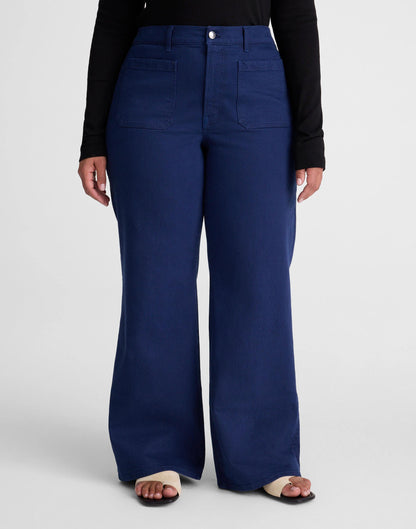 The Plus Emmy Wide-Leg Pant Classic Indigo | Madewell